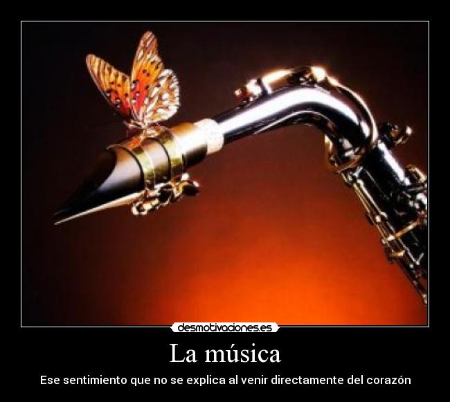 La música - Ese sentimiento que no se explica al venir directamente del corazón