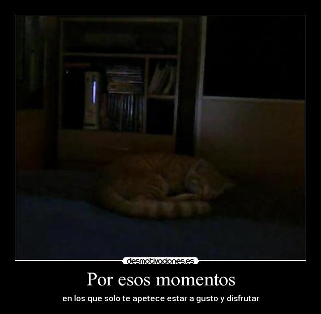 Por esos momentos - en los que solo te apetece estar a gusto y disfrutar