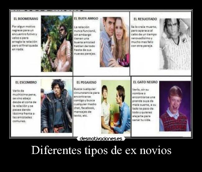 Diferentes tipos de ex novios - 