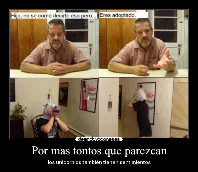 Por mas tontos que parezcan - los unicornios también tienen sentimientos