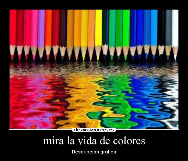 mira la vida de colores - Descripción grafica