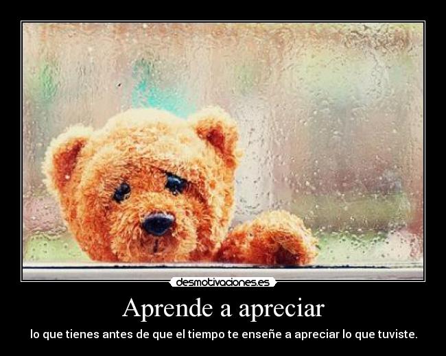 Aprende a apreciar -