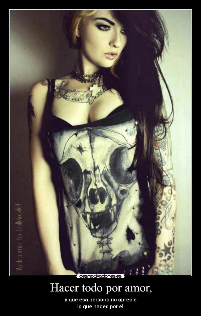Hacer todo por amor, - 