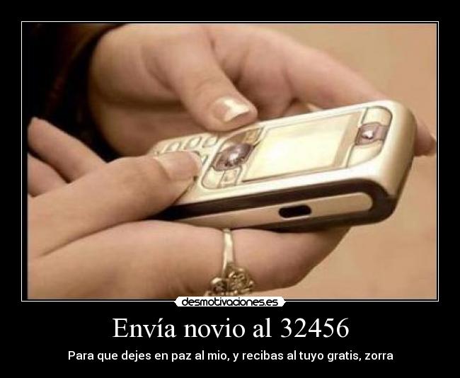 Envía novio al 32456 - Para que dejes en paz al mio, y recibas al tuyo gratis, zorra