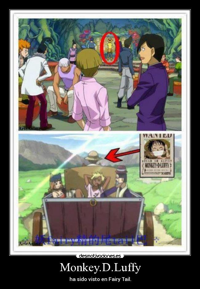 carteles anime manga otaku one piece luffy fairy tail desmotivaciones