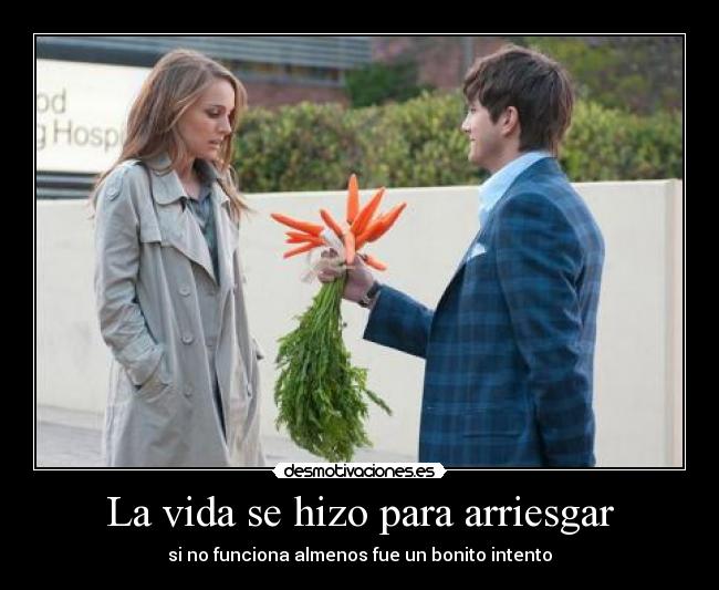 La vida se hizo para arriesgar -