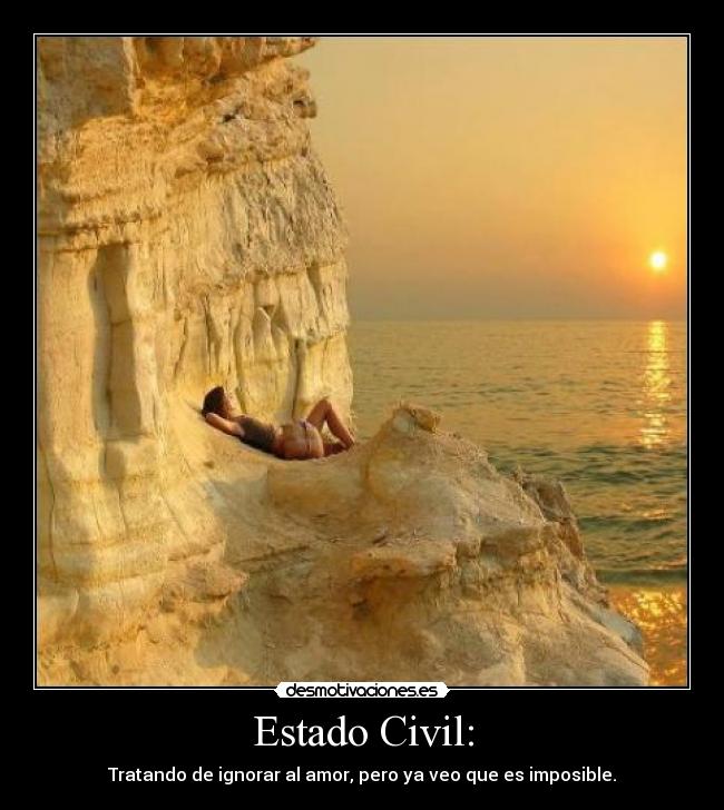 Estado Civil: - Tratando de ignorar al amor, pero ya veo que es imposible.