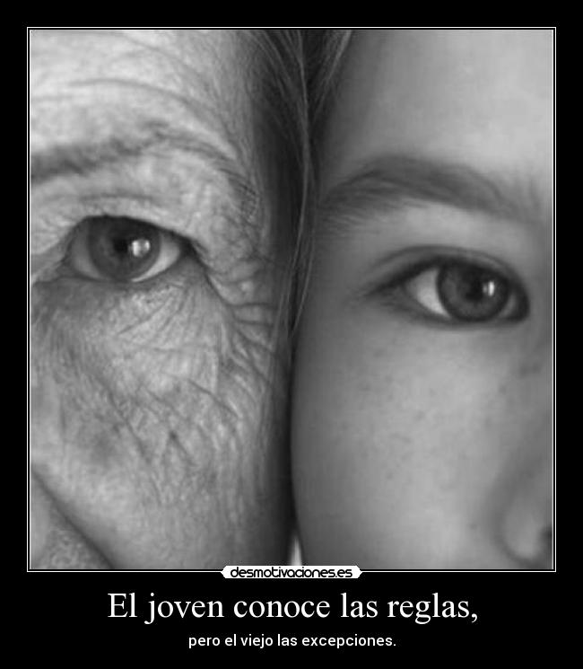 El joven conoce las reglas, -