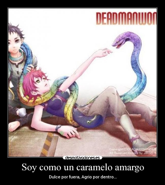 carteles deadman wonderland dulce vida cosas anime otaku desmotivaciones