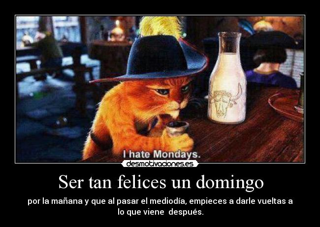 Ser tan felices un domingo -