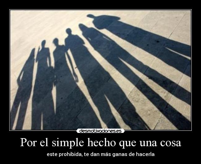 Por el simple hecho que una cosa -