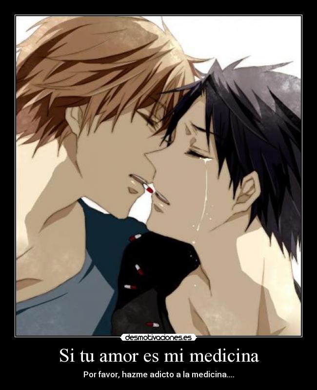 carteles amor yaoi anime yokosawa kirishima medicina adictos desmotivaciones