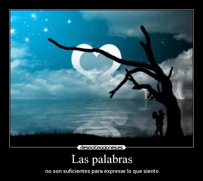 Las palabras - no son suficientes para expresar lo que siento