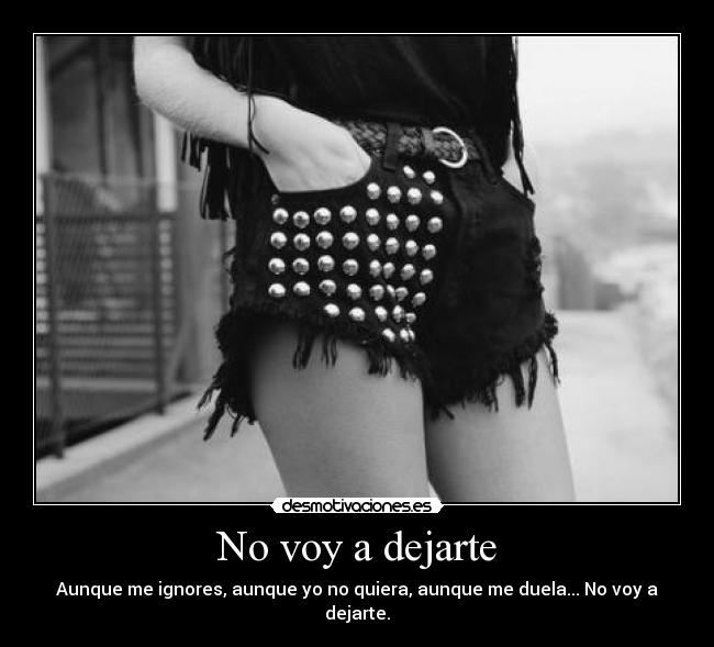 No voy a dejarte -