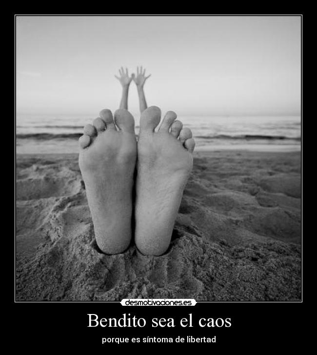 Bendito sea el caos - porque es síntoma de libertad