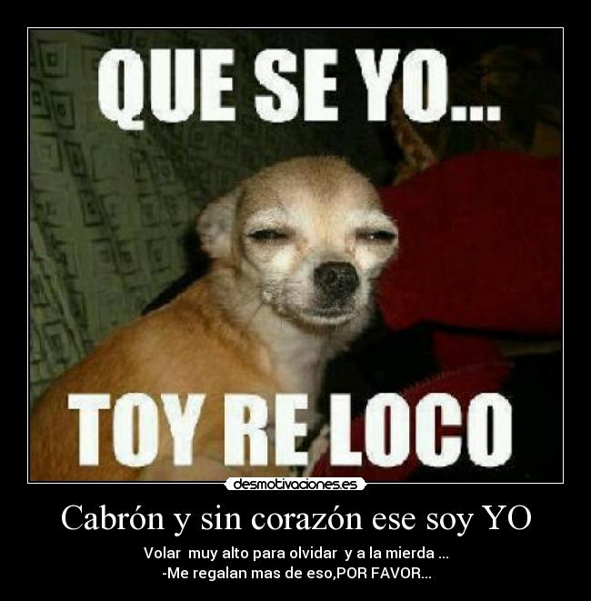 Cabrón y sin corazón ese soy YO - 
