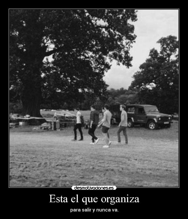 Esta el que organiza - para salir y nunca va.