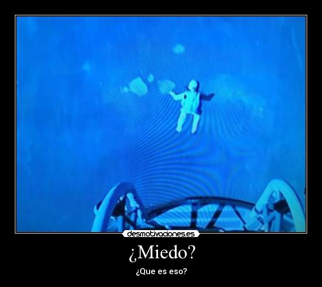 ¿Miedo? - ¿Que es eso?