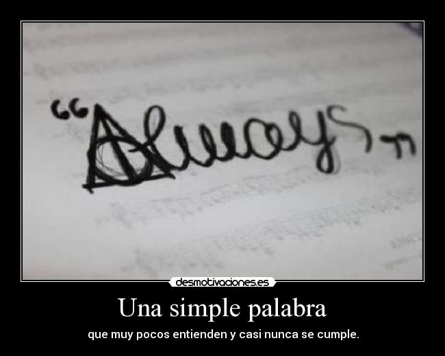 Una simple palabra -