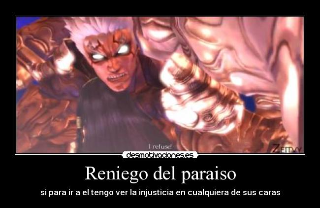 Reniego del paraiso -