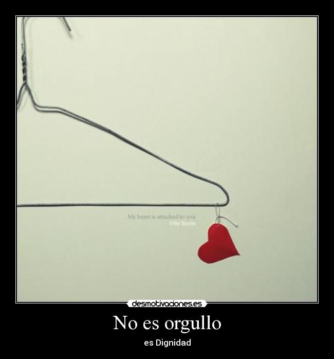 No es orgullo -