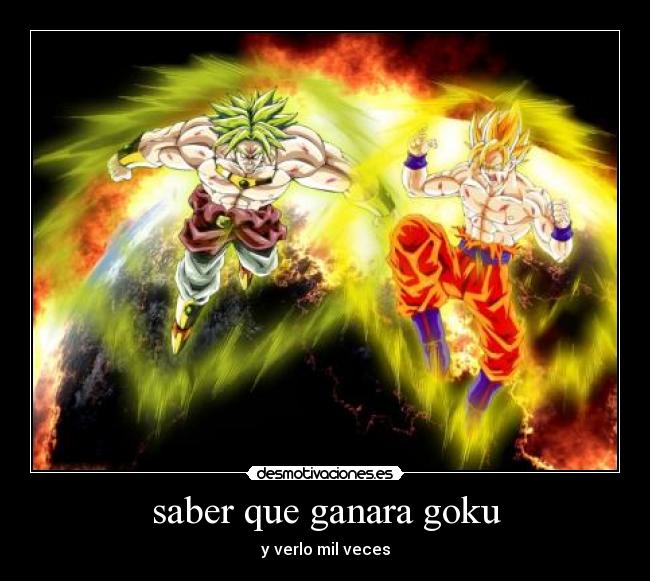 saber que ganara goku -