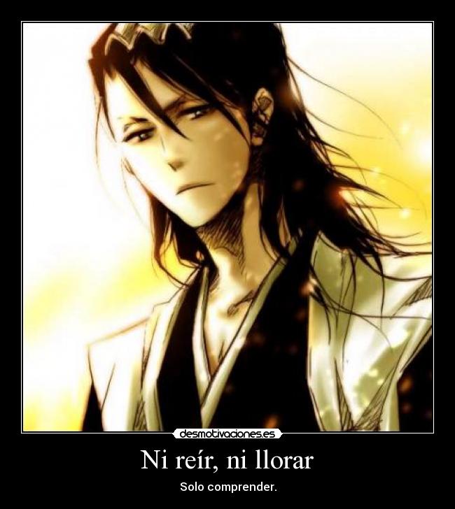 Ni reír, ni llorar - Solo comprender.