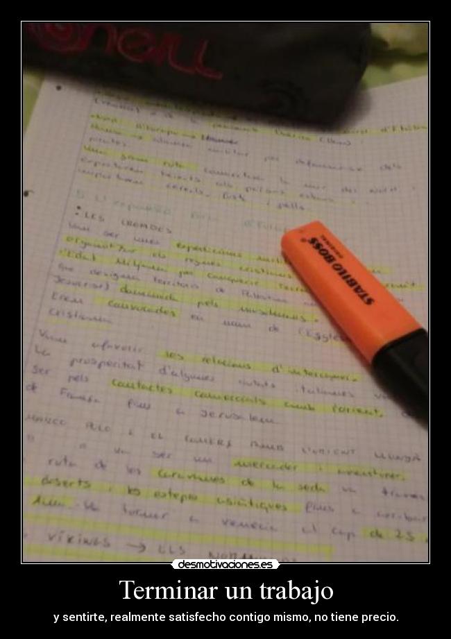 Terminar un trabajo - 