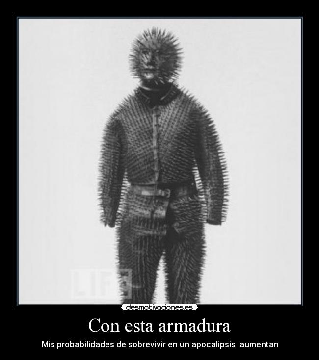 carteles una armadura para cazar osos usada por los siberiano desmotivaciones