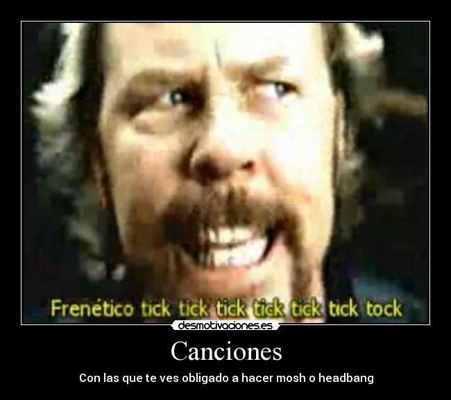 carteles metallica frantic canciones mosh headbang desmotivaciones