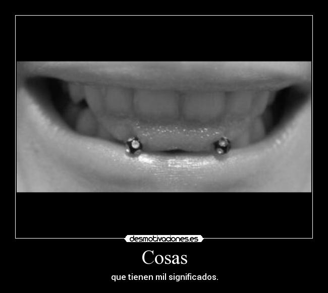 Cosas - que tienen mil significados.