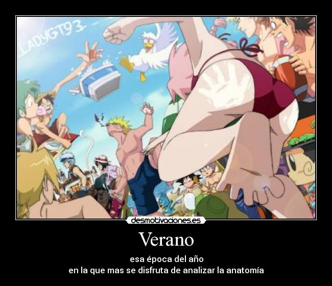 Verano - esa época del año
en la que mas se disfruta de analizar la anatomía