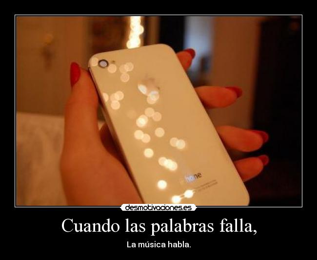 Cuando las palabras falla, - 