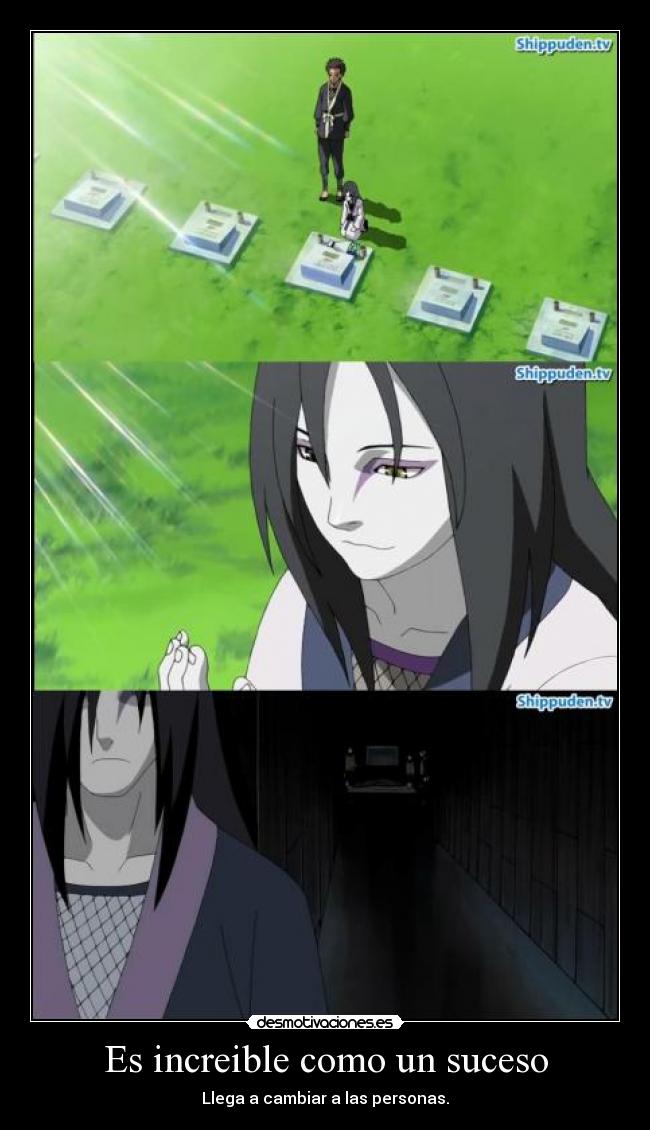 carteles anime naruto shippuden orochimaru nino aaw era tan lindo twt maldad sakuby abby desmotivaciones