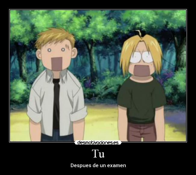 carteles anime manga full metal alchemist edward elric alphonse elric despues examen desmotivaciones