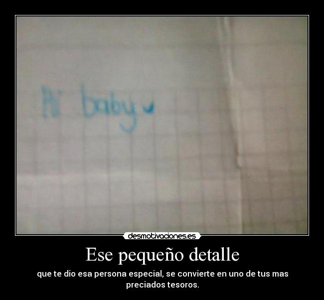 Ese pequeño detalle -