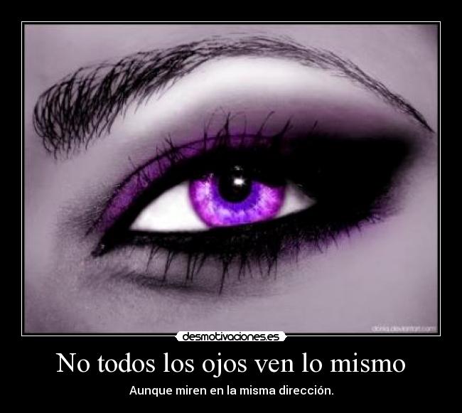 No todos los ojos ven lo mismo - 