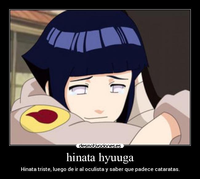 hinata hyuuga - Hinata triste, luego de ir al oculista y saber que padece cataratas.