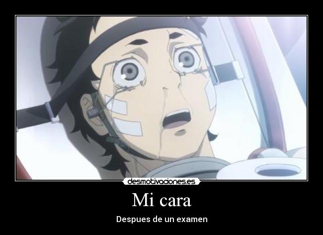 carteles ganta igarashi deadman wonderlan anime otaku cara despues examen desmotivaciones