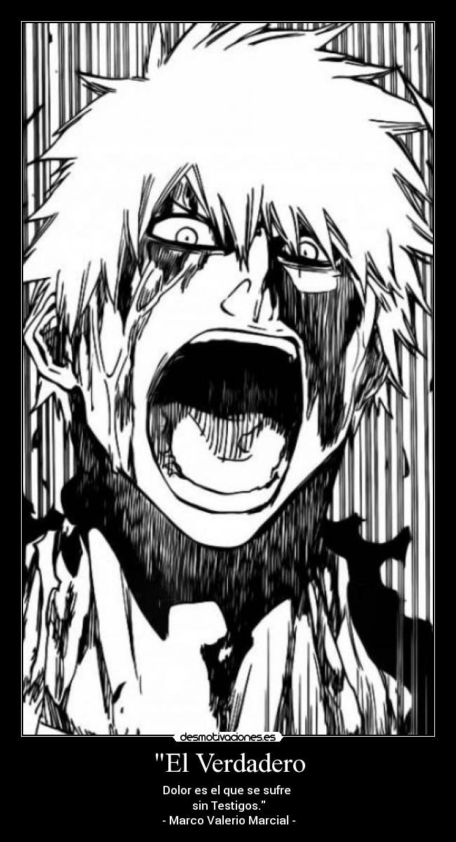 El Verdadero - Dolor es el que se sufre
sin Testigos.
- Marco Valerio Marcial -