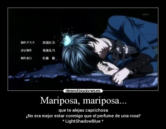 Mariposa, mariposa... -