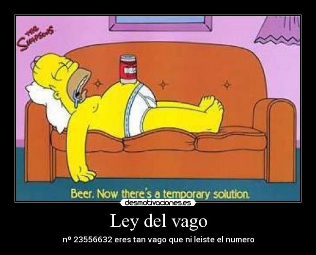 Ley del vago - nº 23556632 eres tan vago que ni leiste el numero