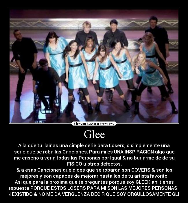 carteles glee desmotivaciones