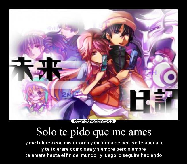 carteles yuno yukki mirai nikki desmotivaciones amor acosadora gasai amano desmotivaciones