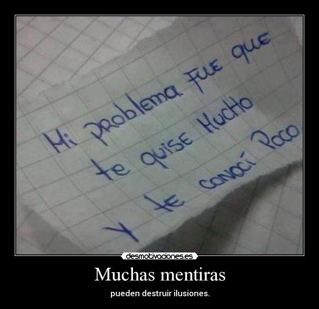 Muchas mentiras - 
