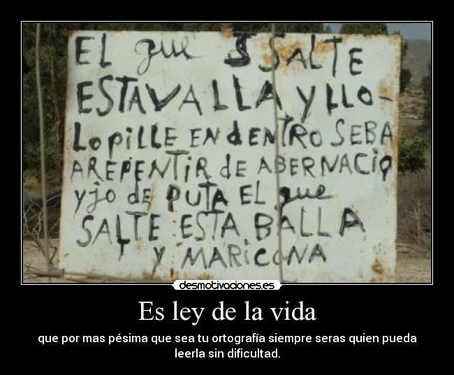 Es ley de la vida -