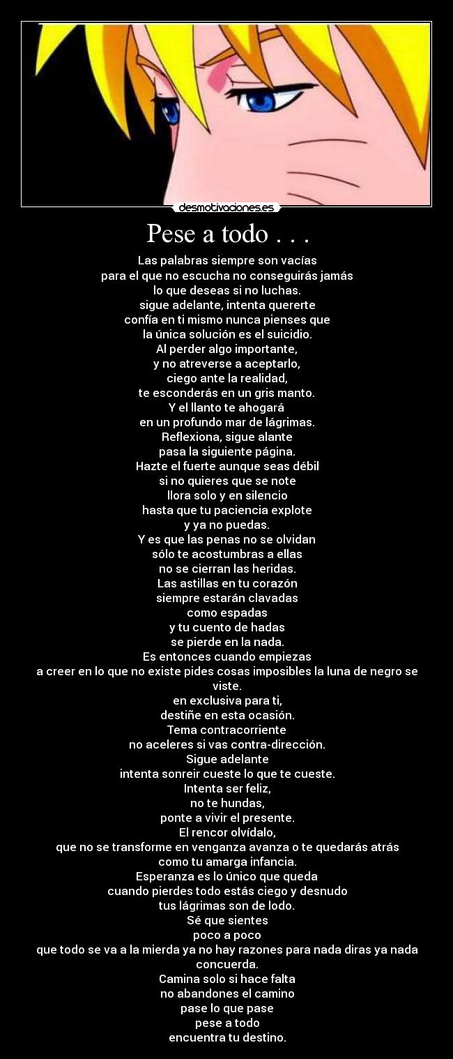 carteles anime desmotivaciones