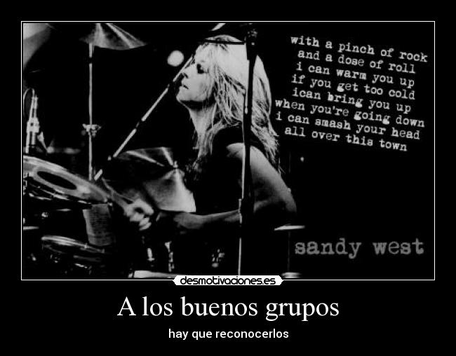 A los buenos grupos -