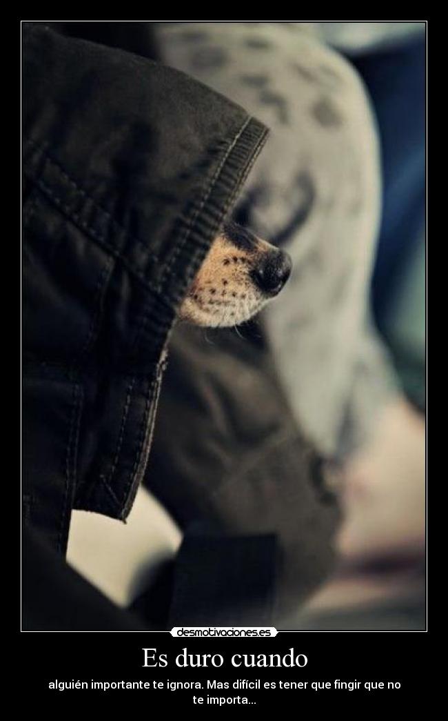 Es duro cuando -