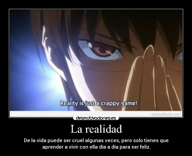 carteles realidad cruel vida keima katsuragi kami nomi shiru sekai anime desmotivaciones